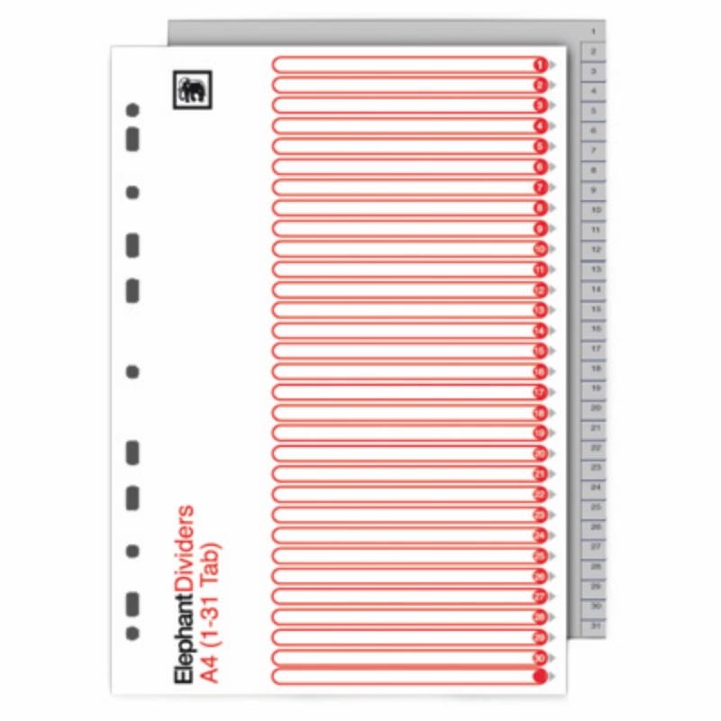 อินเด็กซ์ PP (1-31) A4 เทา ตราช้าง