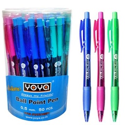 [9000822] ปากกาลูกลื่น 0.5 มม. (แพ็ค50ด้าม) น้ำเงิน YOYA 1015