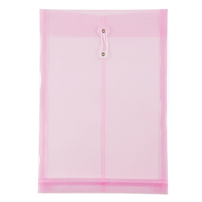 ซองพลาสติกผูกเชือกขยายข้าง F4 ชมพู ออร์ก้า FET-1