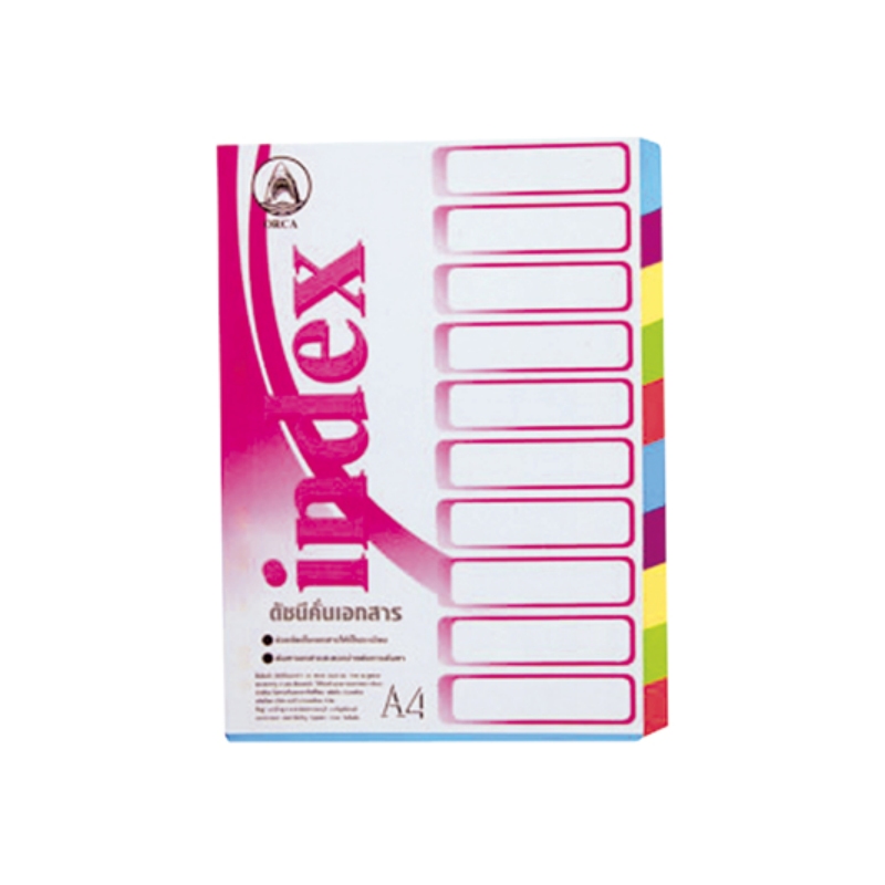 อินเด็กซ์กระดาษ (1-10) คละสี (ชุด10แผ่น) ออร์ก้า