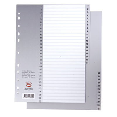 อินเด็กซ์พลาสติก 31 หยัก เทา ฟลามิงโก้ 9432A