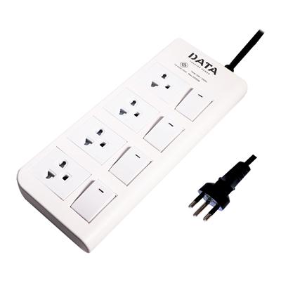 รางปลั๊กไฟ (มอก.) 4 ช่อง 5 เมตร ขาว DATA DT4418